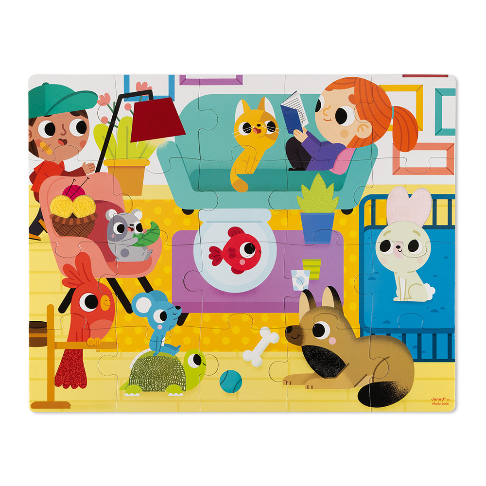 Puzzle tattile animali domestici 20pz