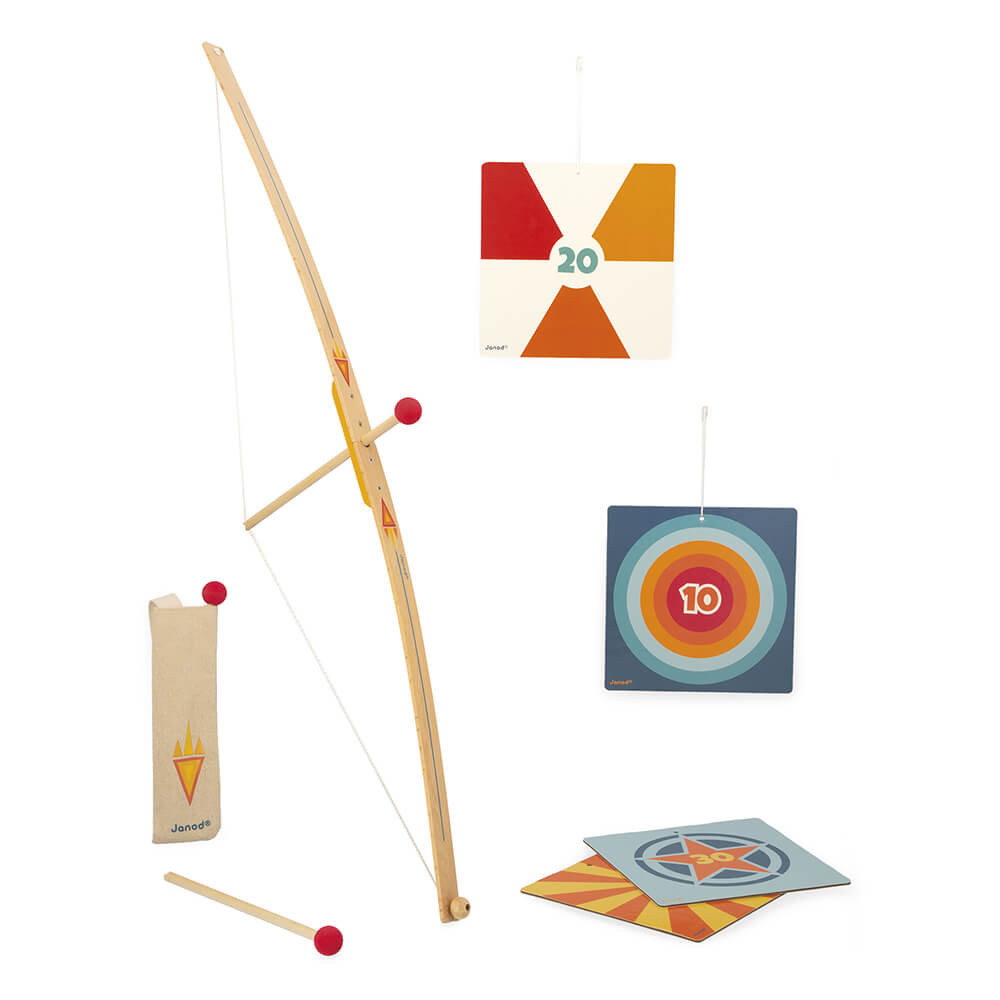 set tiro con l-arco in legno