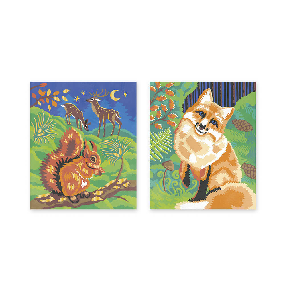 Dipingi con i numeri Animali della foresta