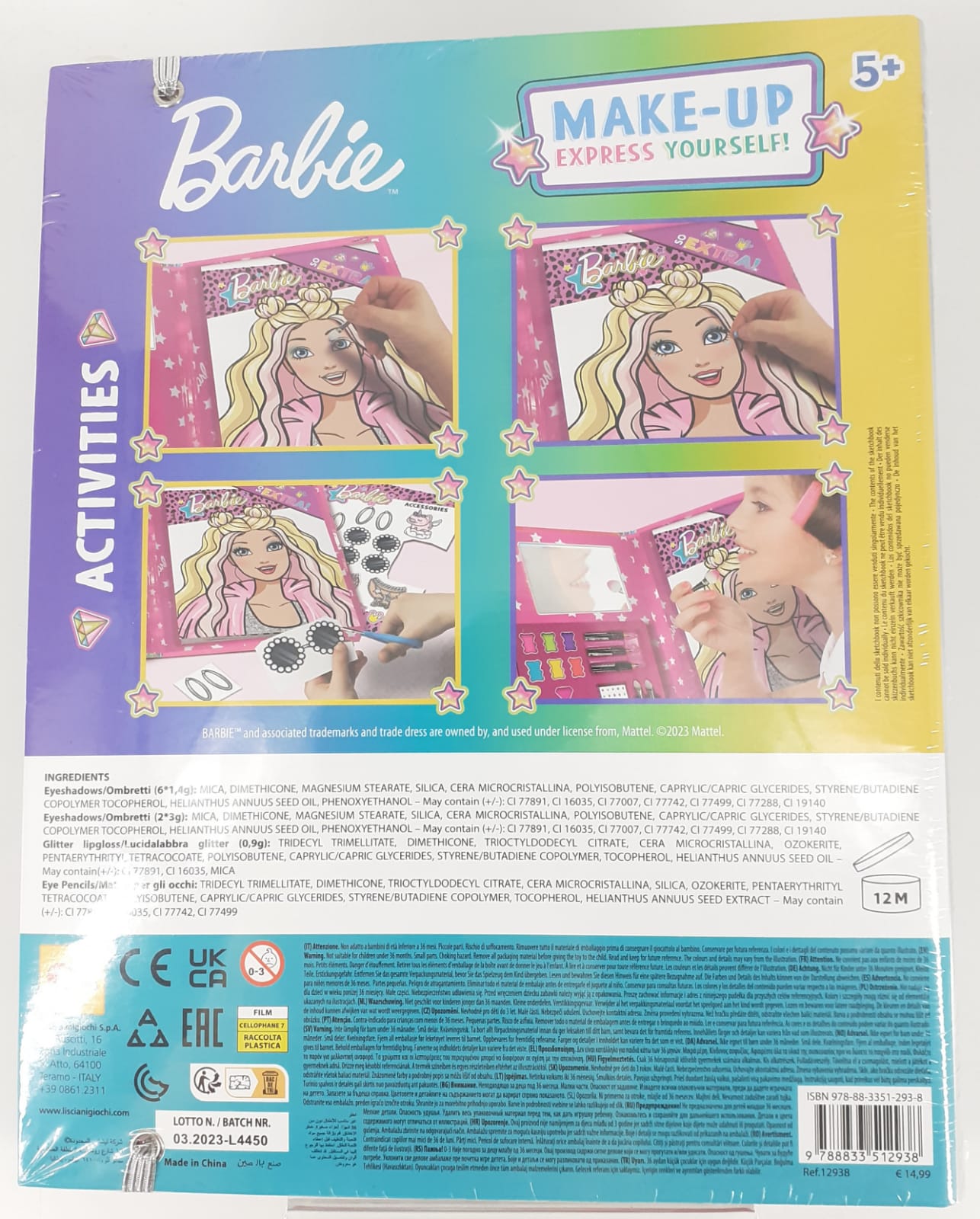 barbie sketchbook make-up express yourself