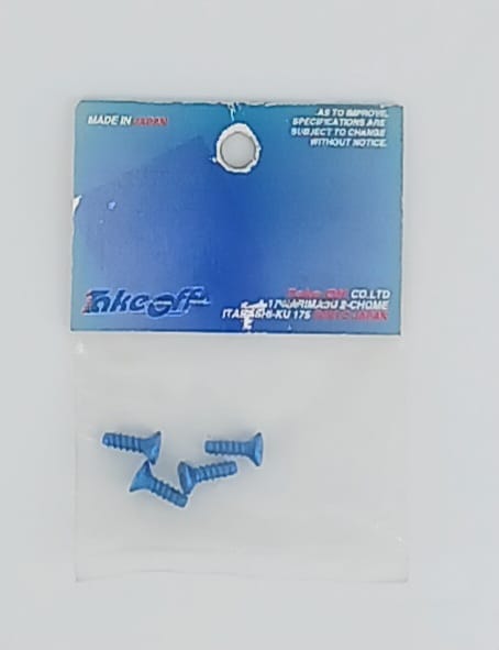 viti svasate 3x10mm alluminio anodizzate blu