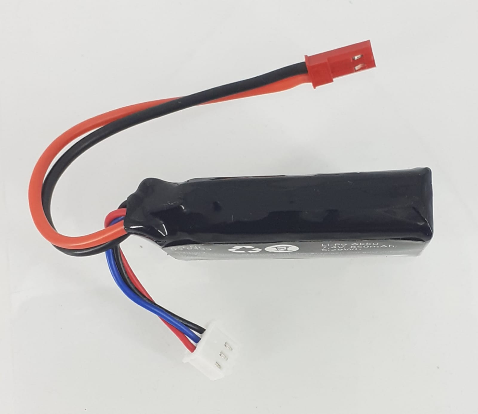 batteria lipo 7,4v 850mah 6,29Wh Jamara