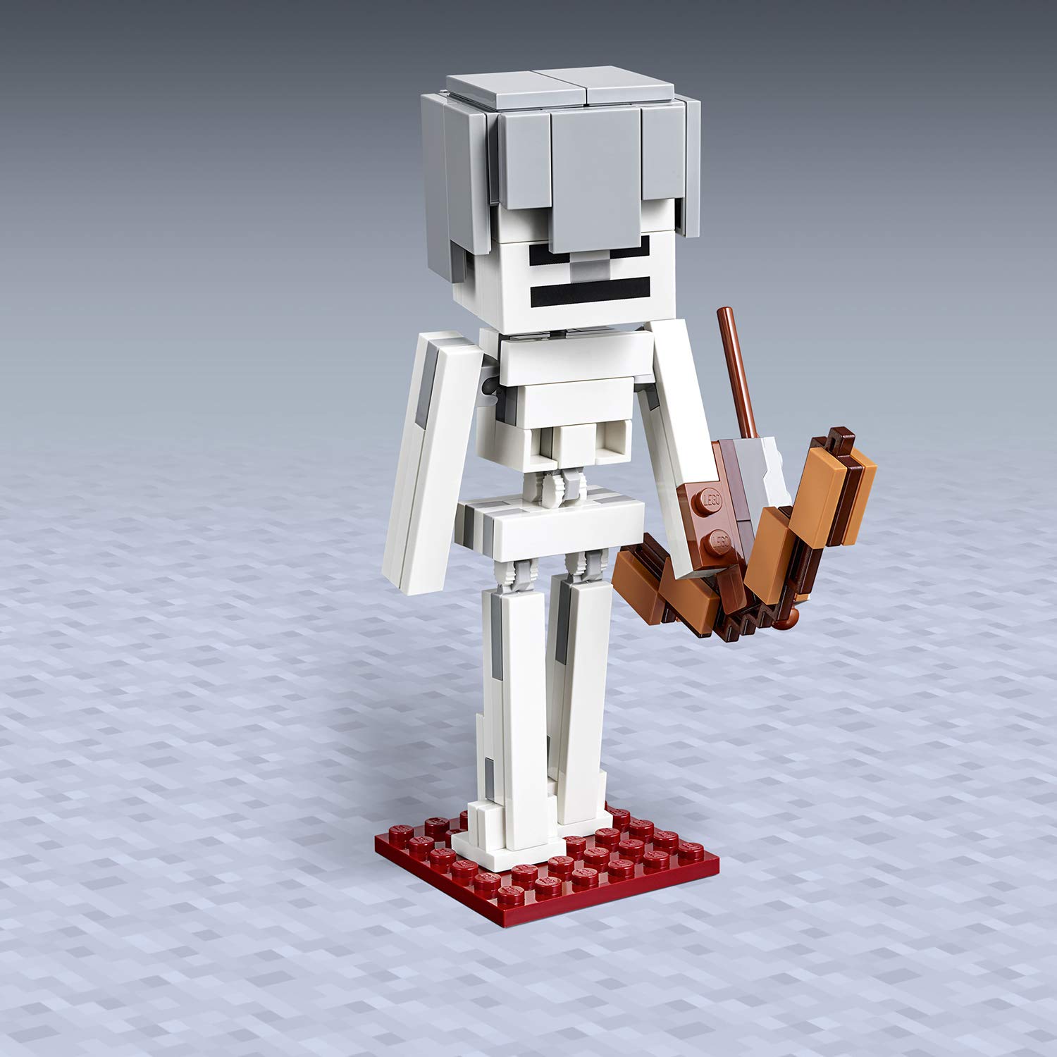 Maxi-figure Minecraft dello Scheletro con cubo di magma