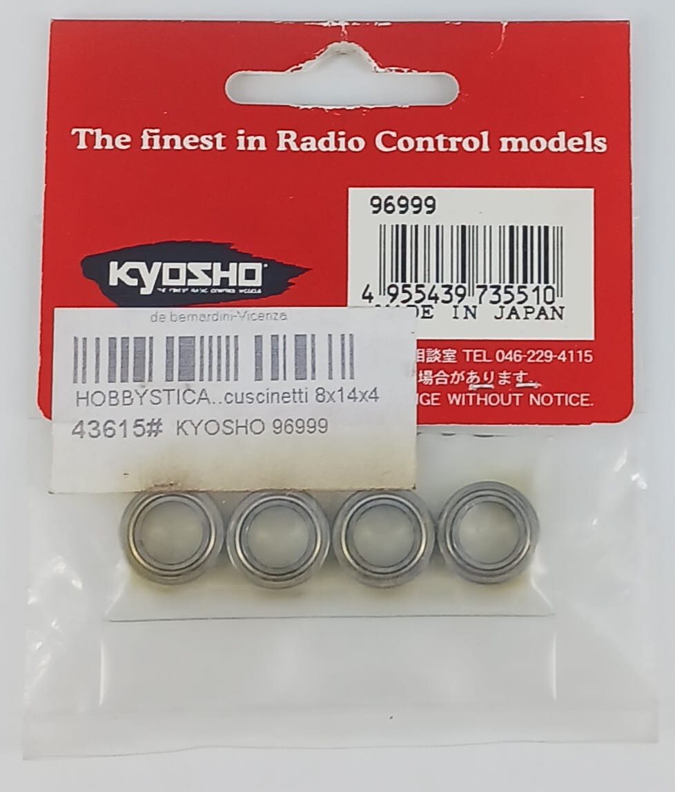 4 cuscinetti 8x14x4 mm Kyosho