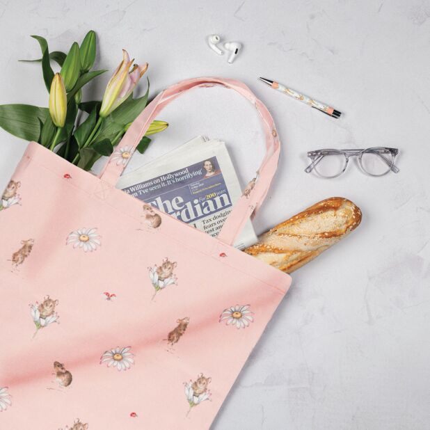 Borsa per la spesa pieghevole - Oops un topo nella margherita
