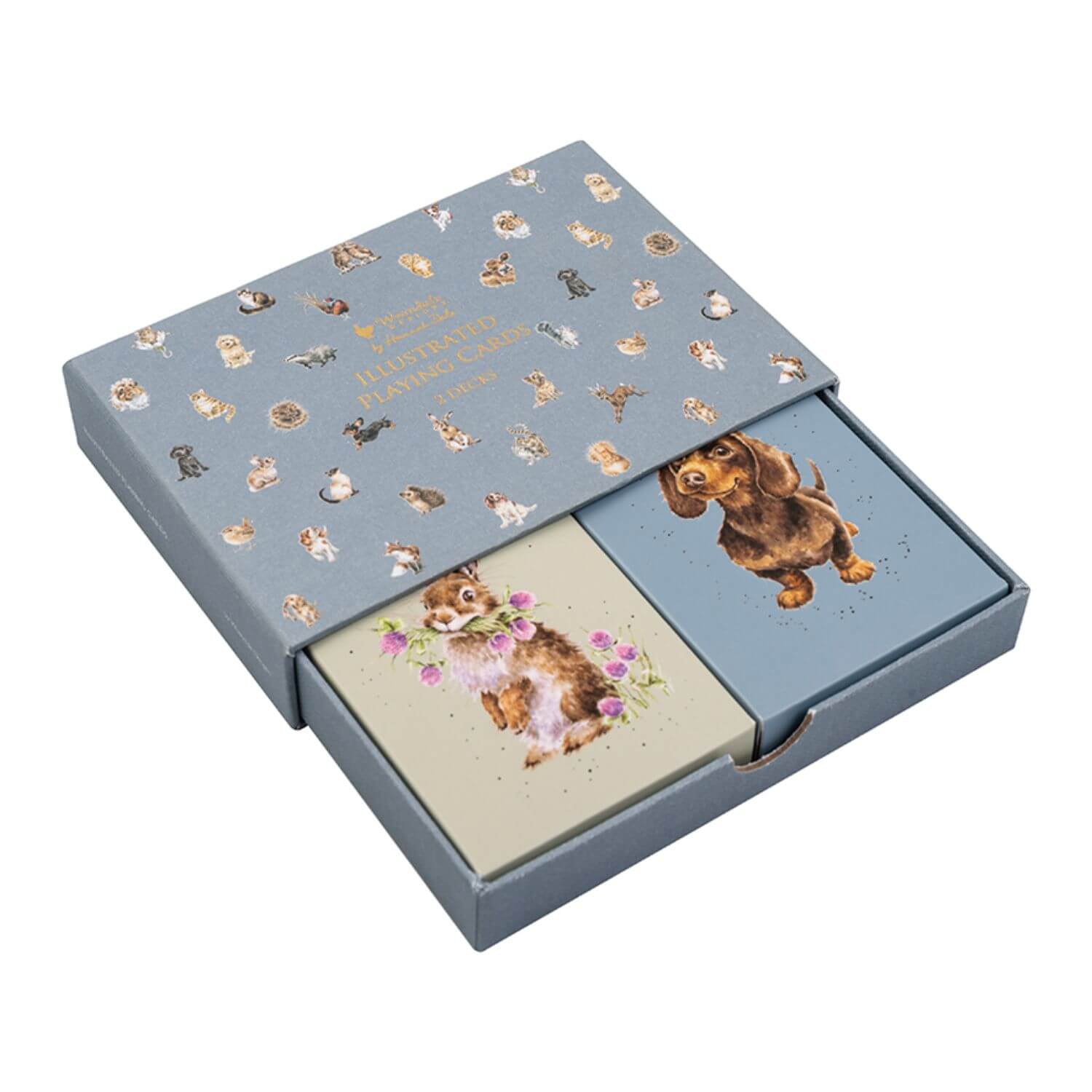 coppia mazzi di carte Ramino - Animali