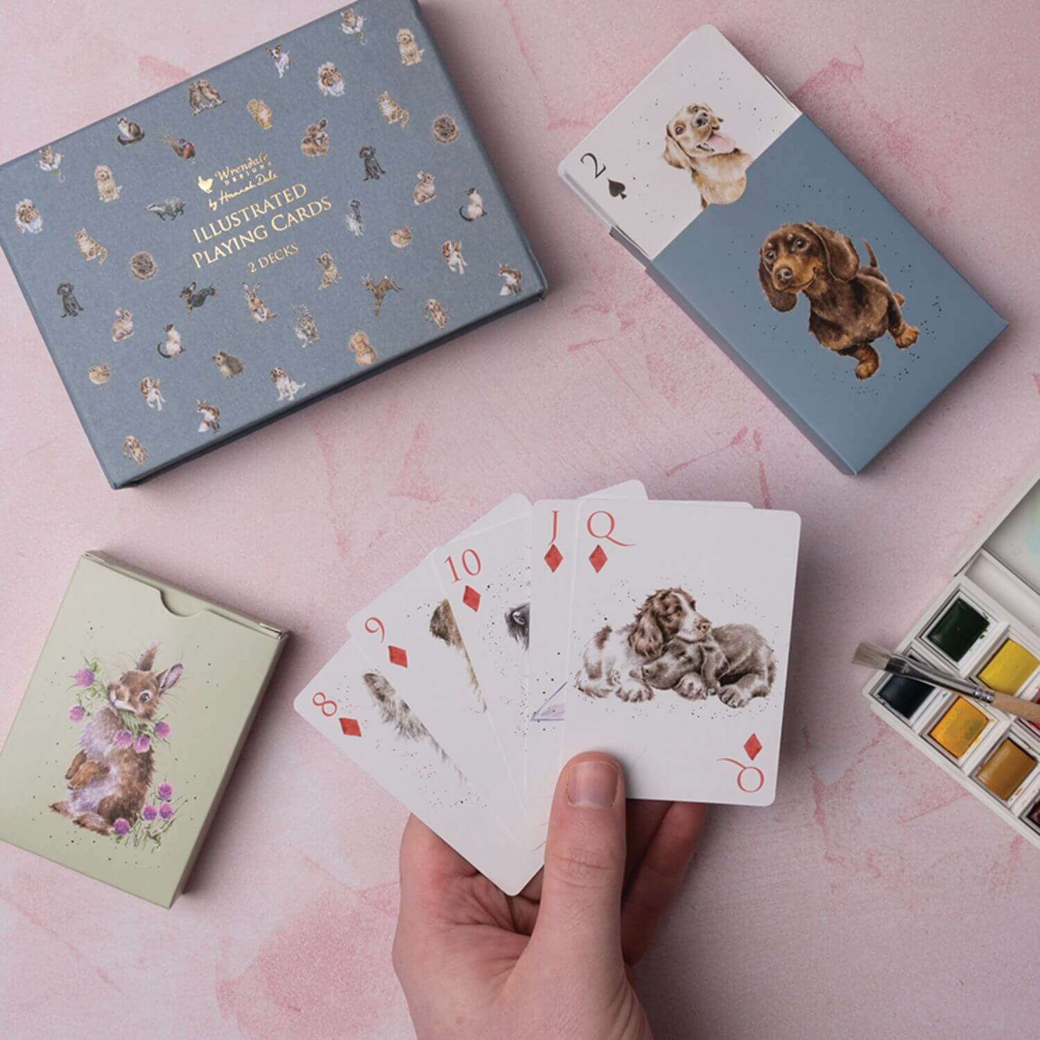 coppia mazzi di carte Ramino - Animali