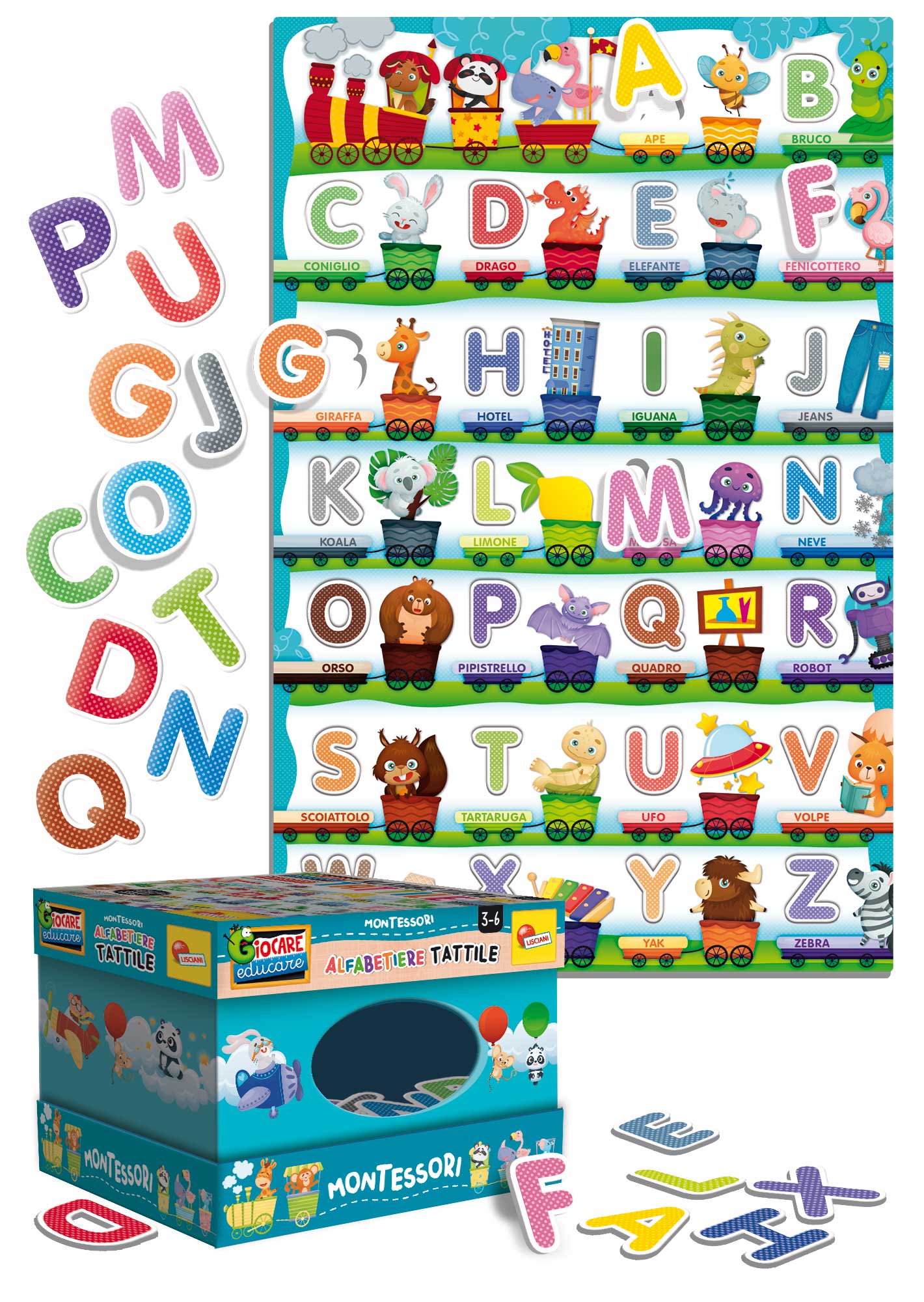 Alfabeto tattile Montessori plus