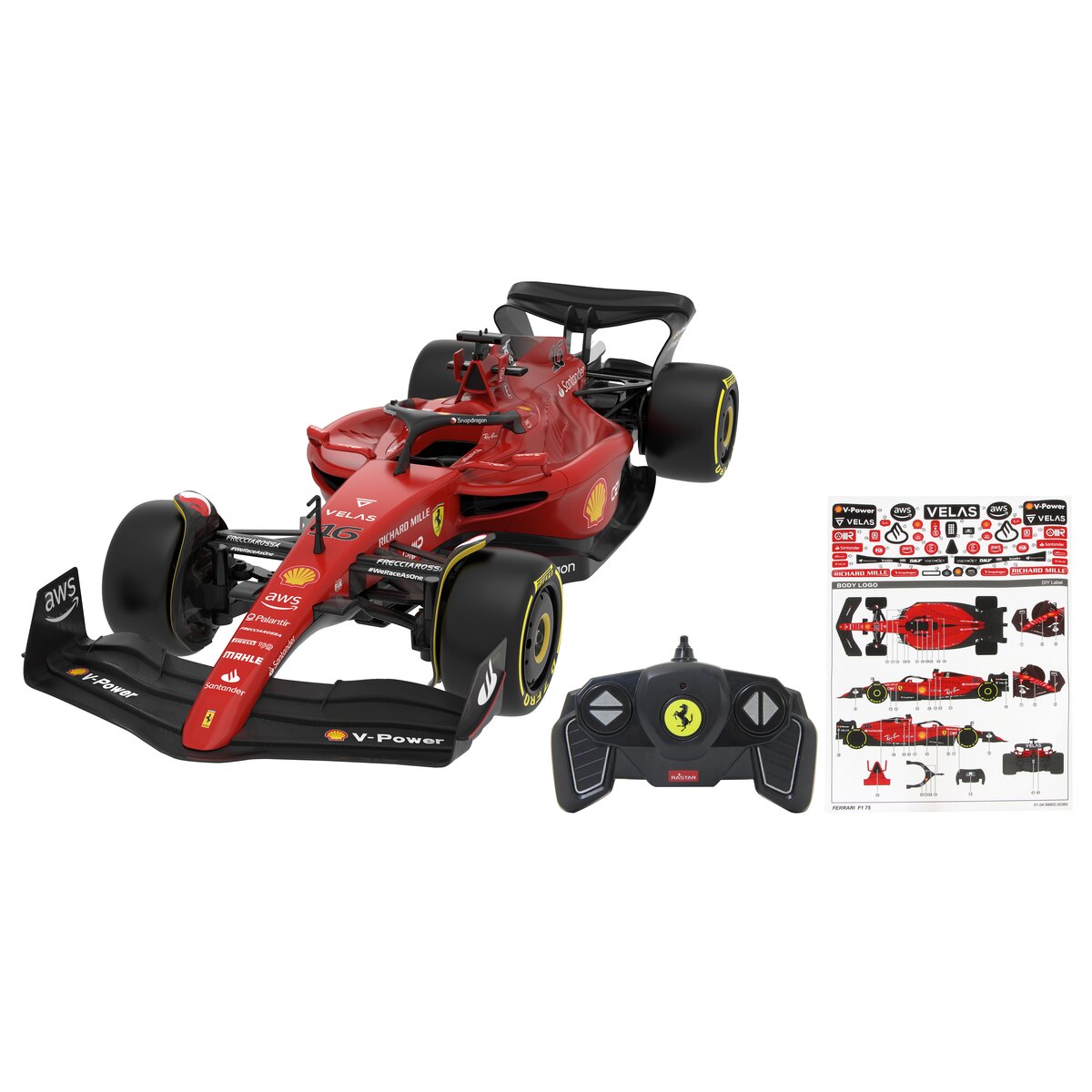 Ferrari F1-75 1:18 rosso 2,4GHz rc