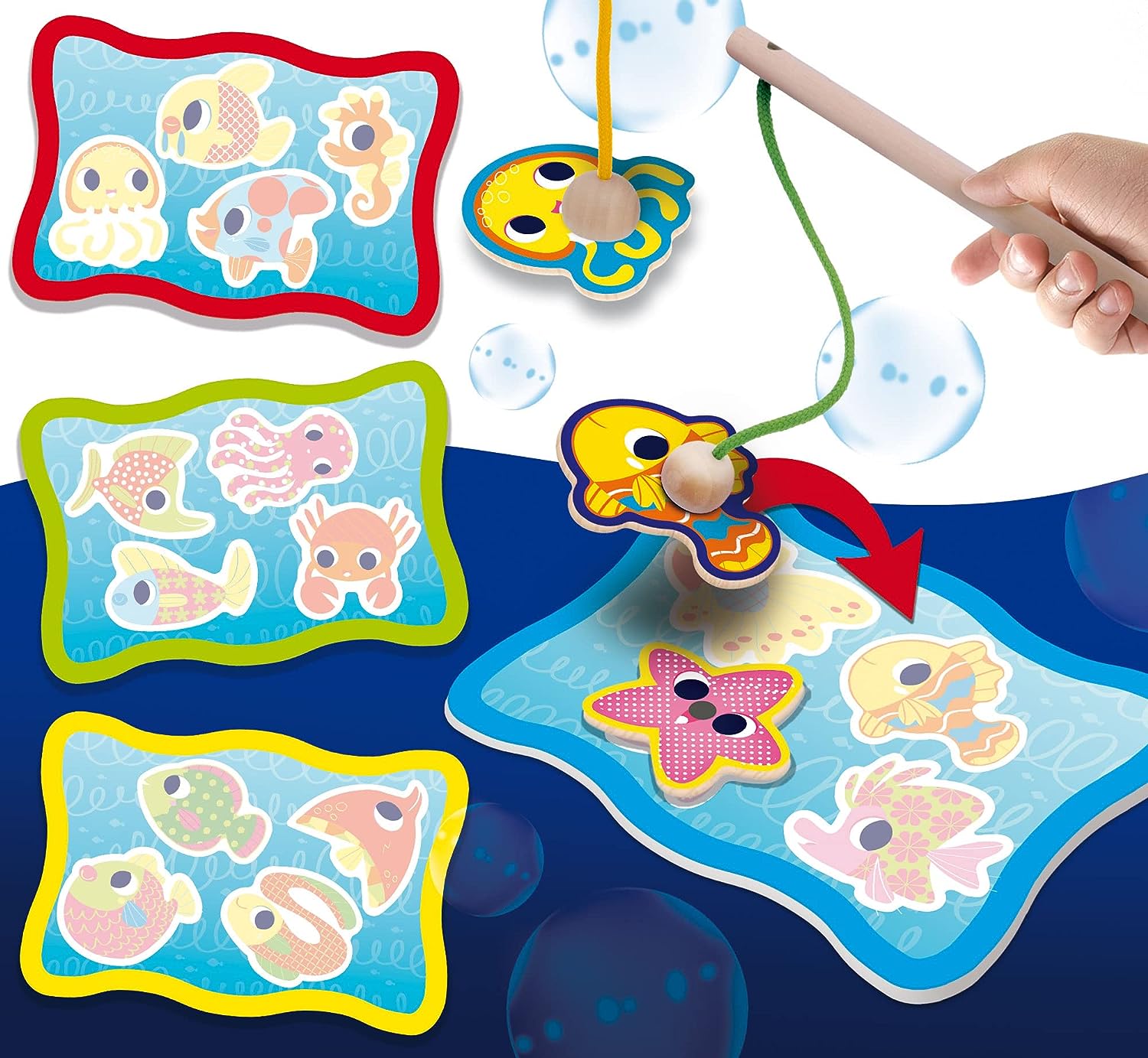 pesca magnetica divertente Montessori baby wood