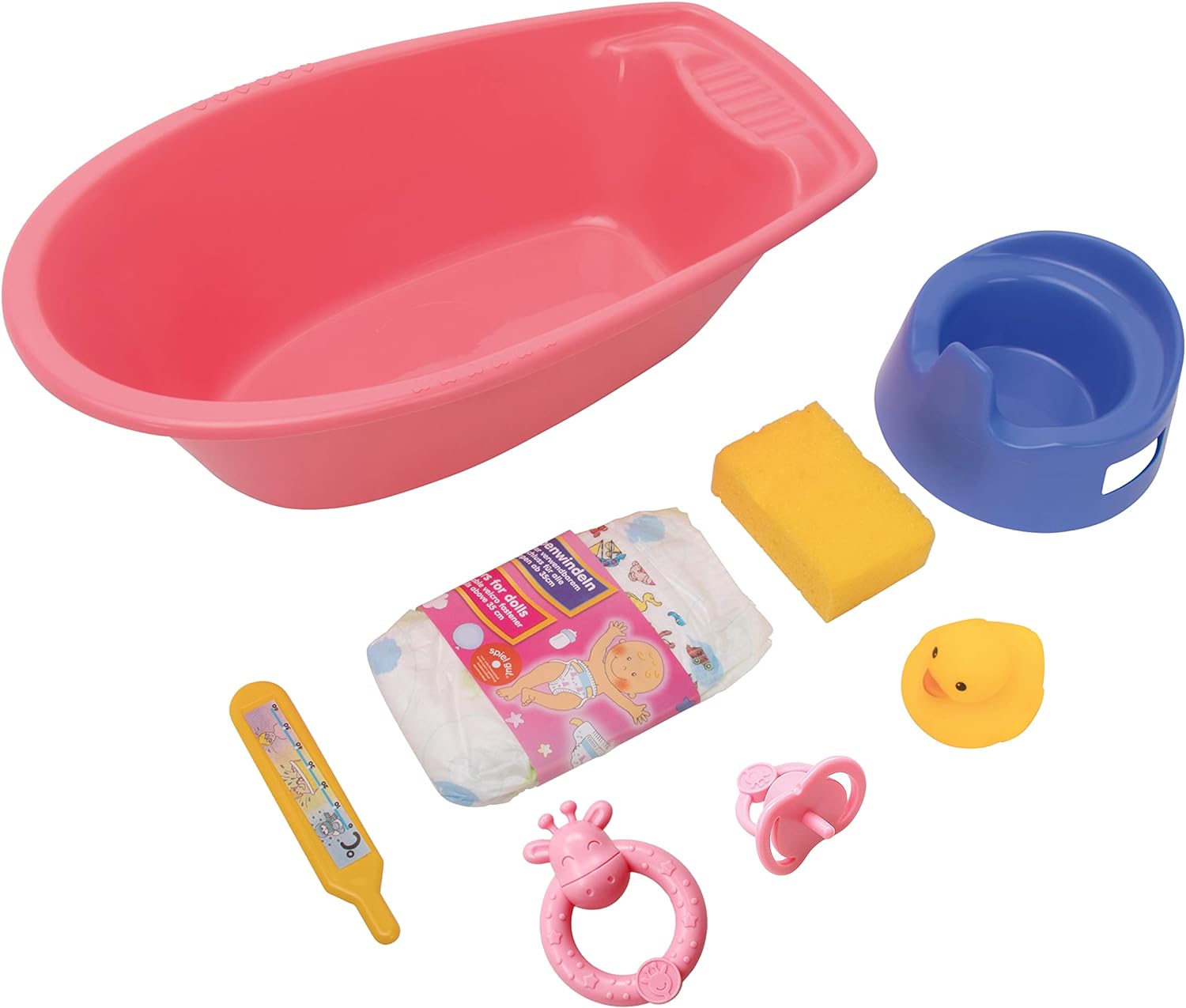 vaschetta bagno per bambola con accessori