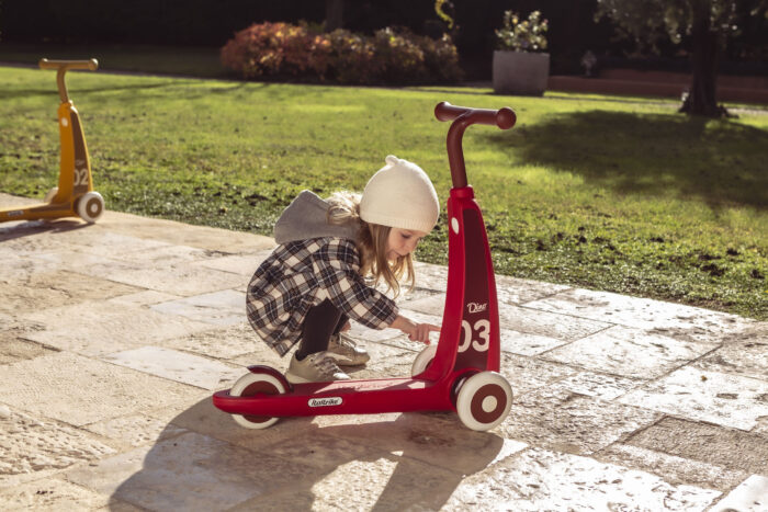 monopattino Dino 3 ruote rosso