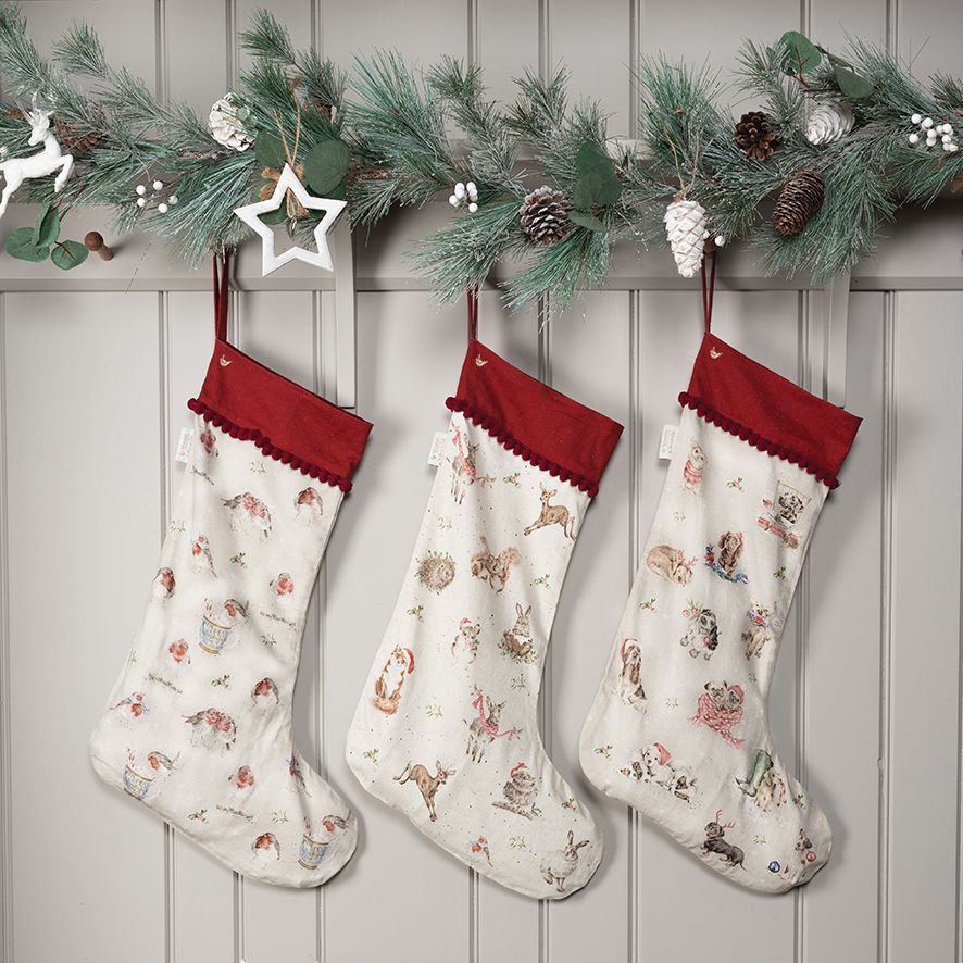 Calza di natale con cani