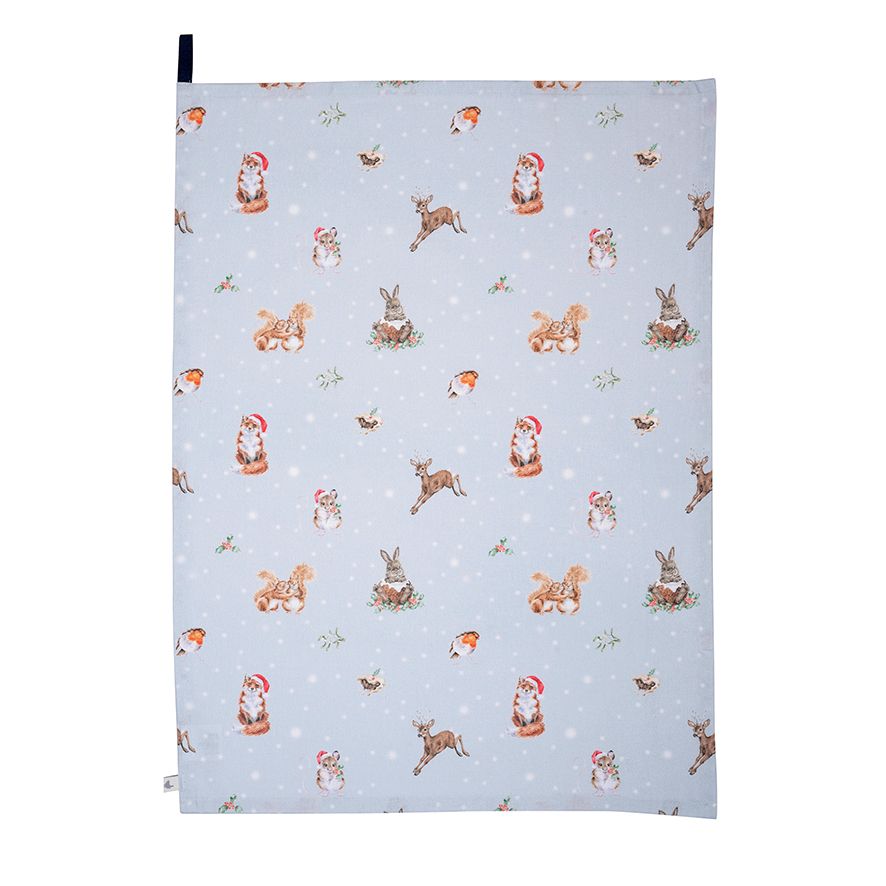 Strofinaccio natale con animali