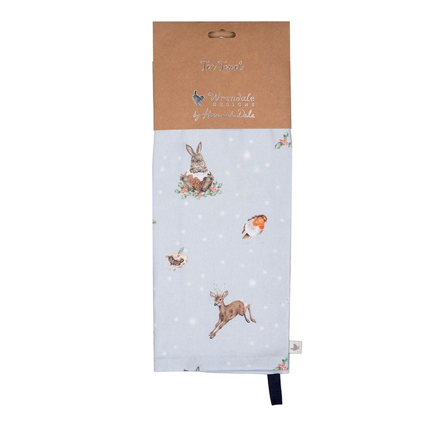 Strofinaccio natale con animali