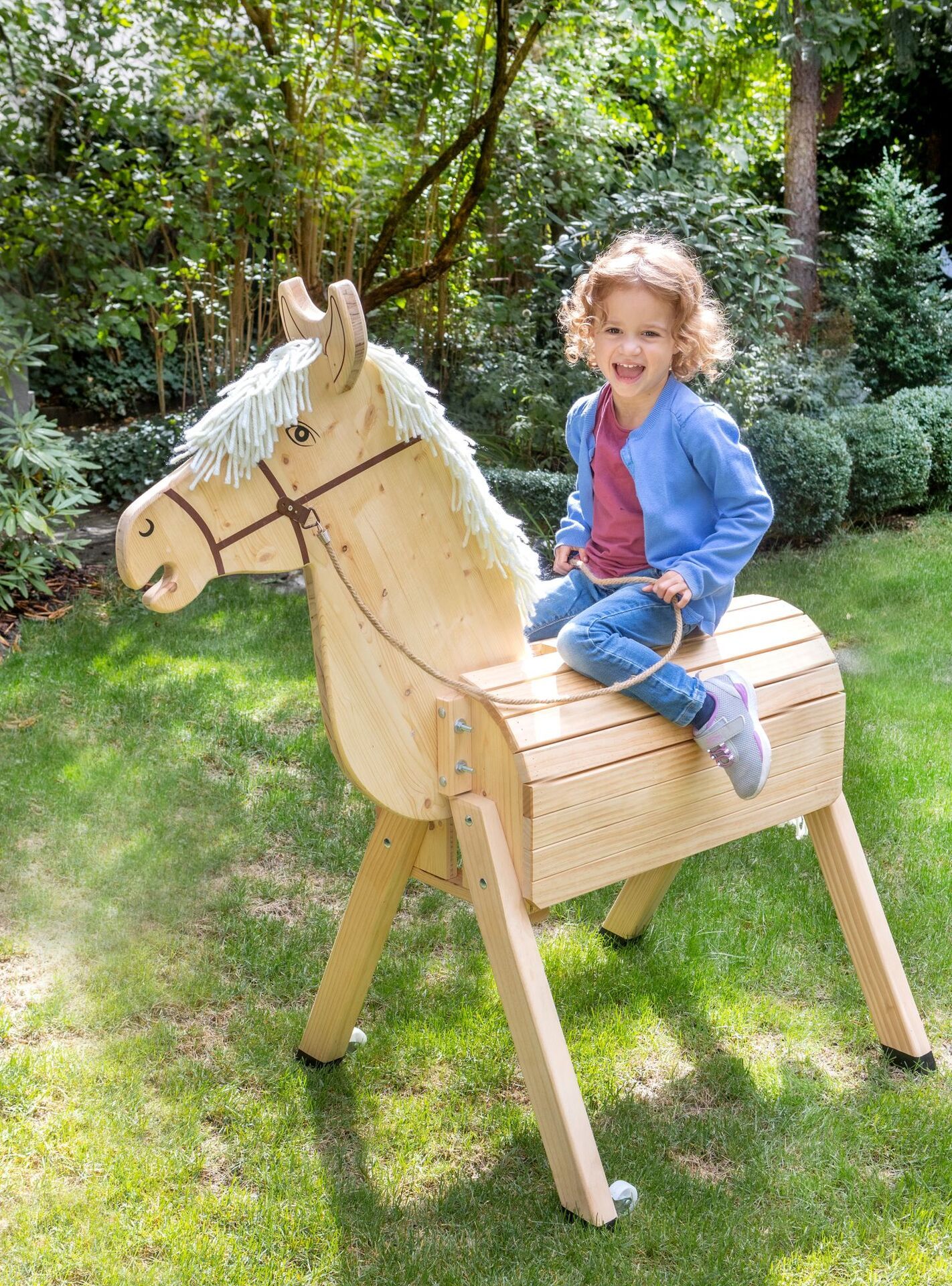 Cavallo in legno Monty 117cm