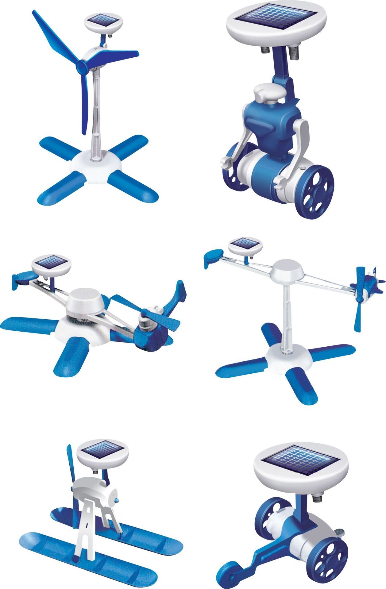 Set costruzione robot solare 6 in 1