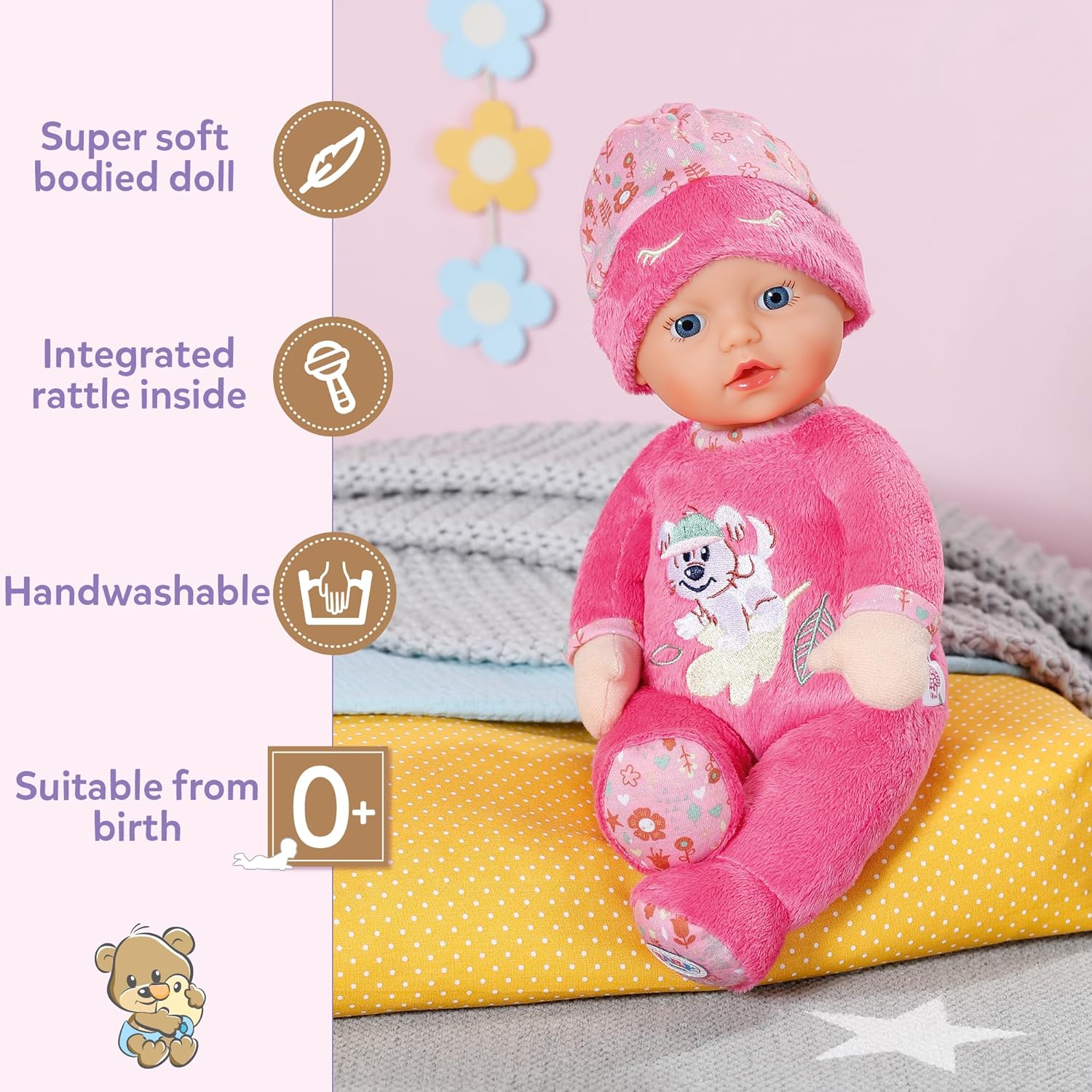 Baby Born Sleepy per neonati rosa 30cm