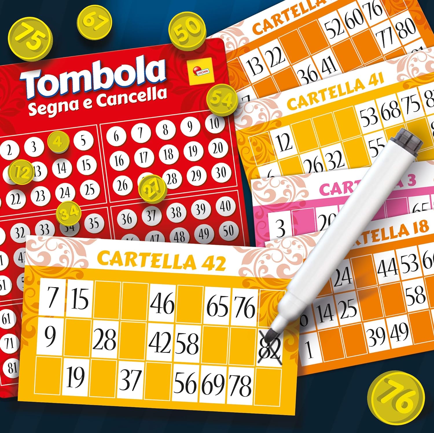 Tombola segna e cancella 48 cartelle