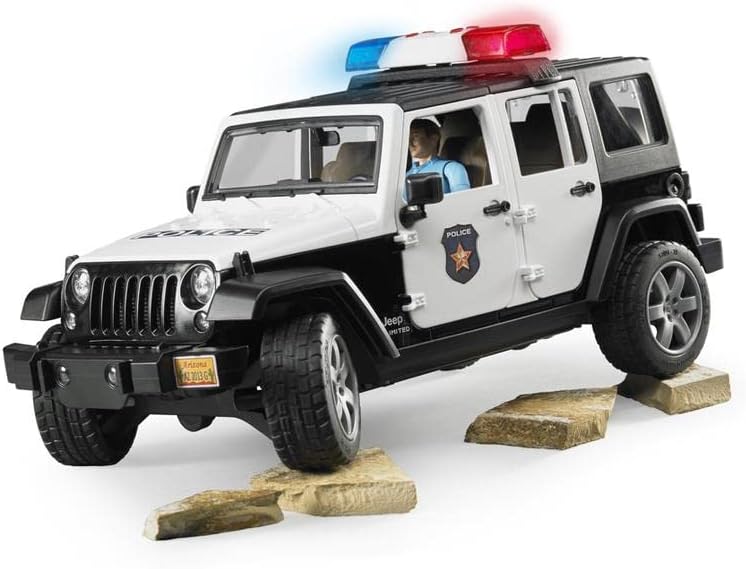 jeep wrangler police con poliziotto