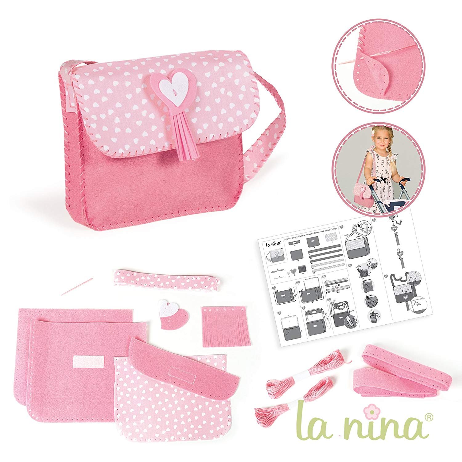 Borsa fai da te rosa