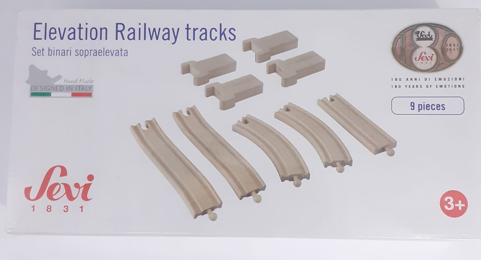 Set binari in legno per sopraelevata 9pz