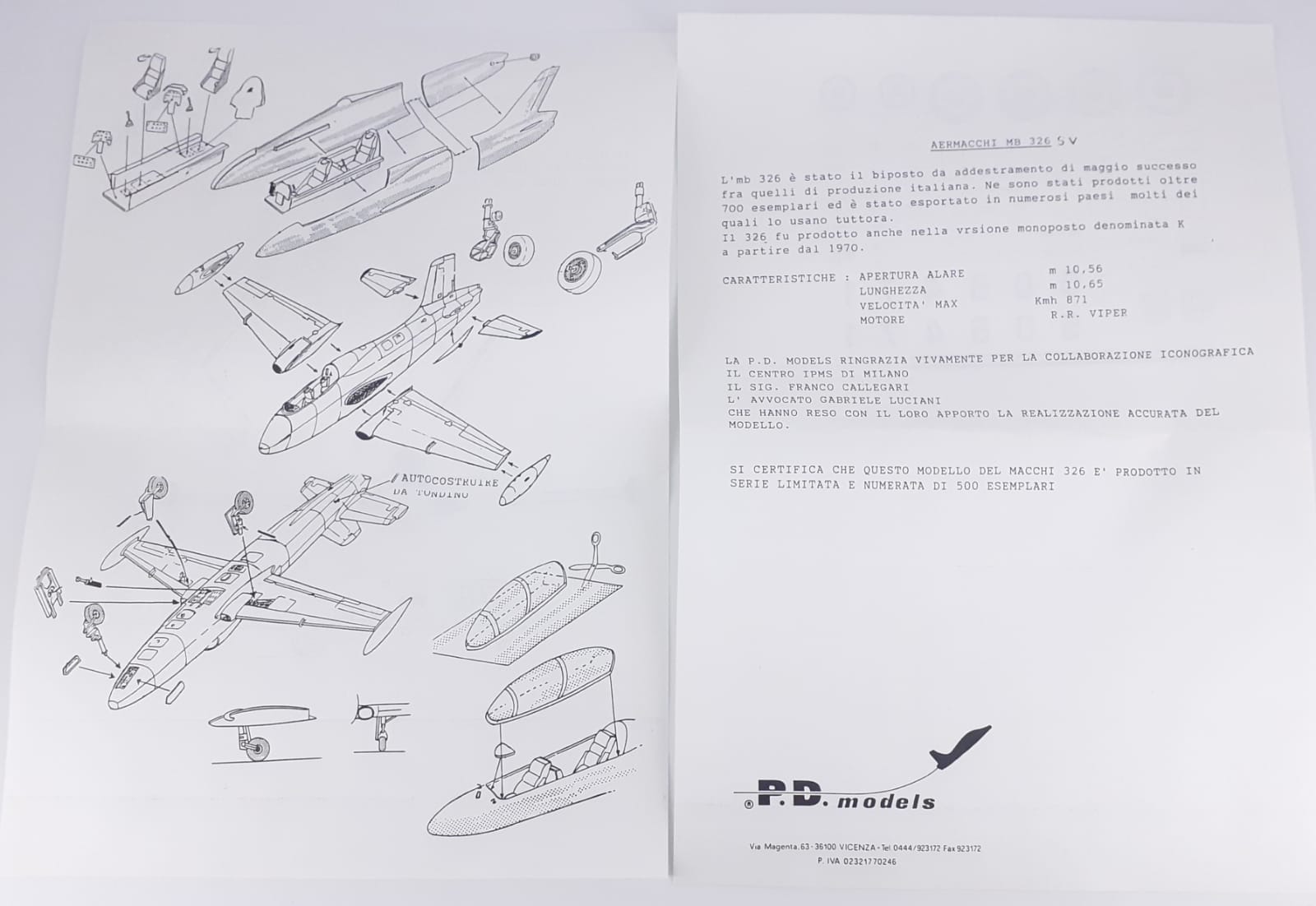 Aermacchi MB 326 K con turbogetto R.R.Viper 1/48