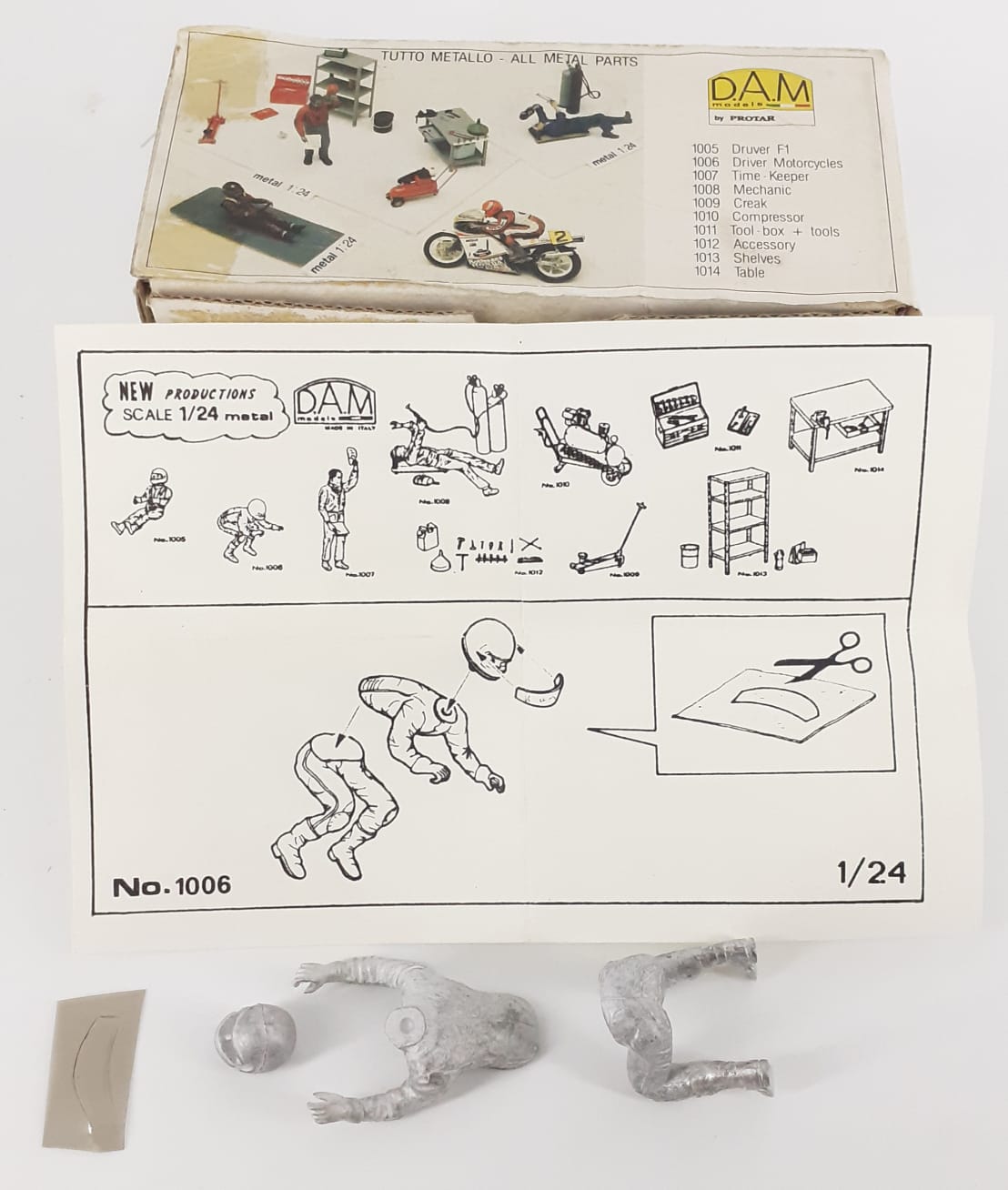 kit Pilota moto da corsa 1/24 dam models b