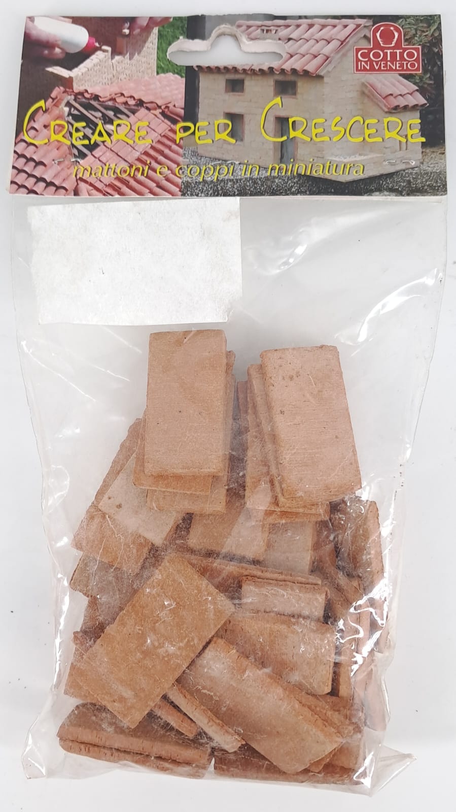 piastrella rettangolare in cotto 20x37mm 50pz