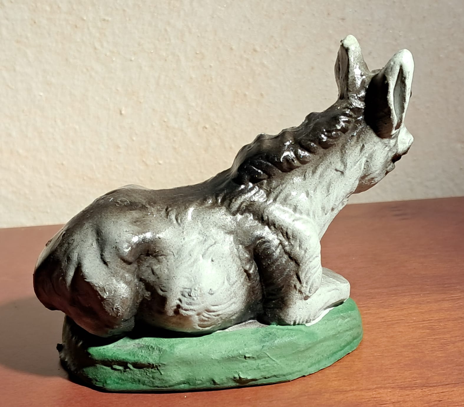 Asino statuina in gesso 8cm
