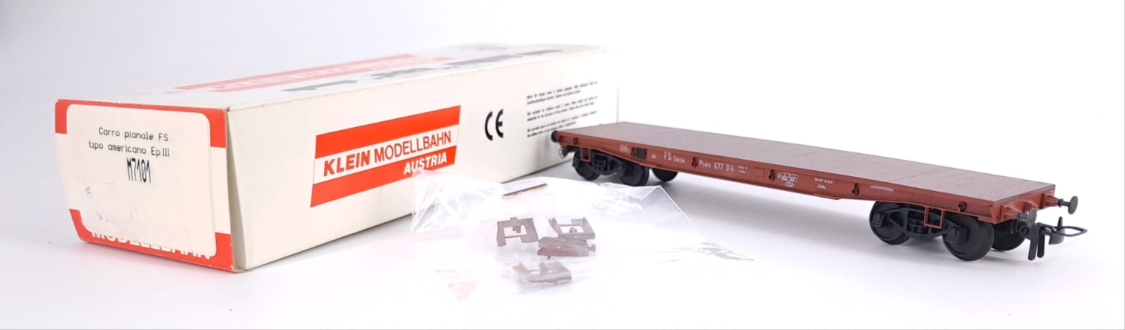 Carro pianale FS tipo americano Epoca III H0