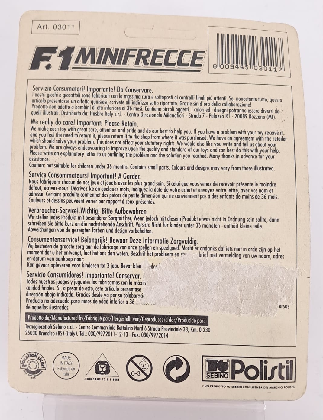 F1 Minifrecce polistil
