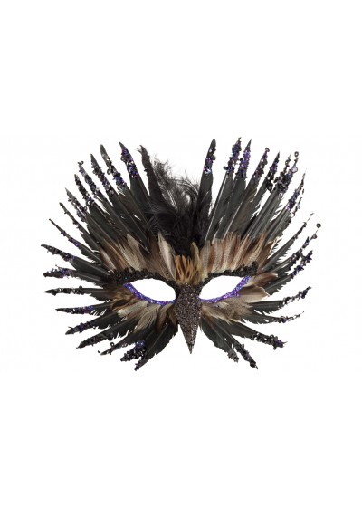 Maschera in piuma nera