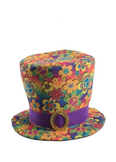 Cappello a tuba con fantasia hippie