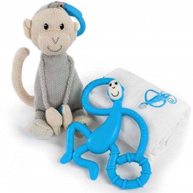 set regalo scimmietta azzurra