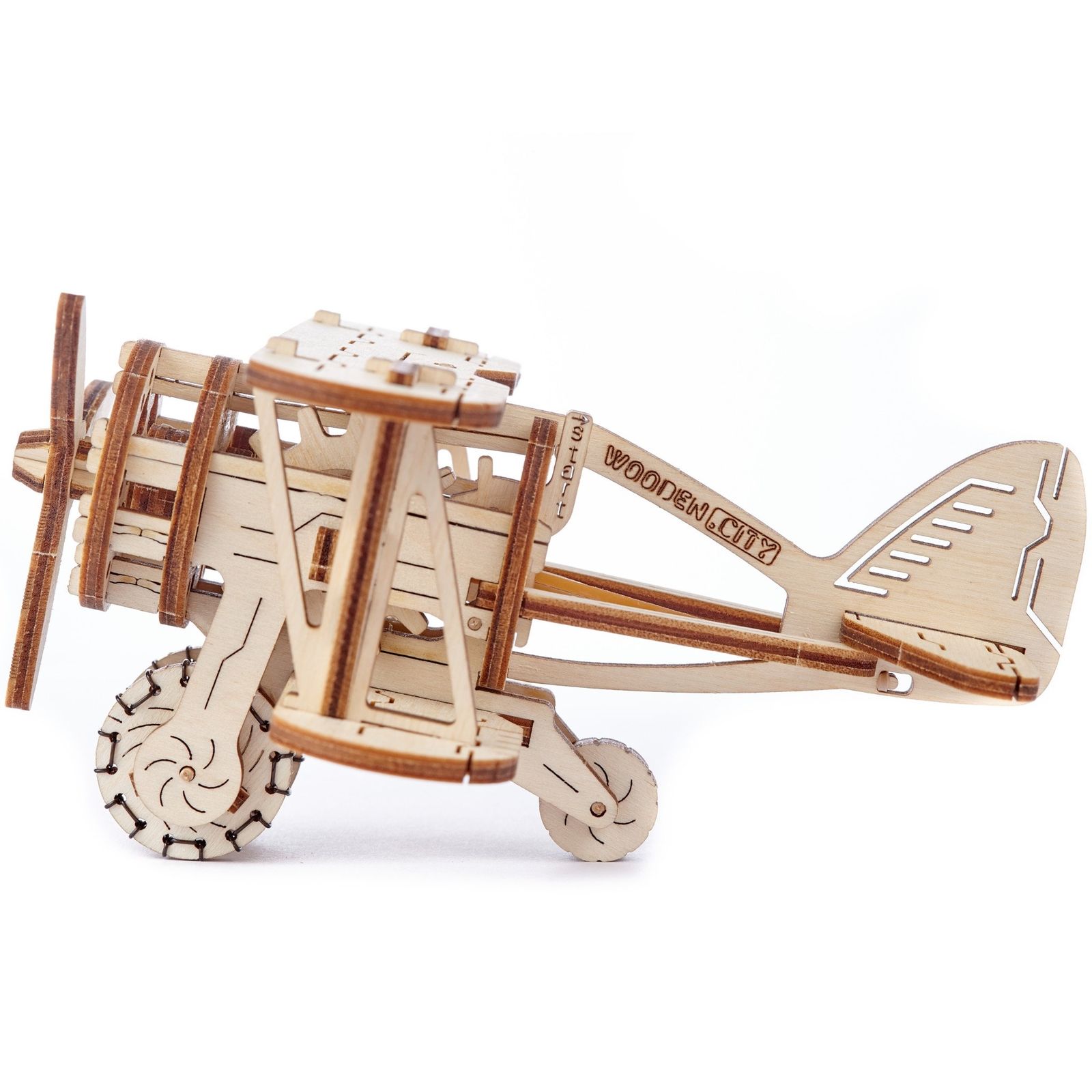 Biplano kit in legno funzionante