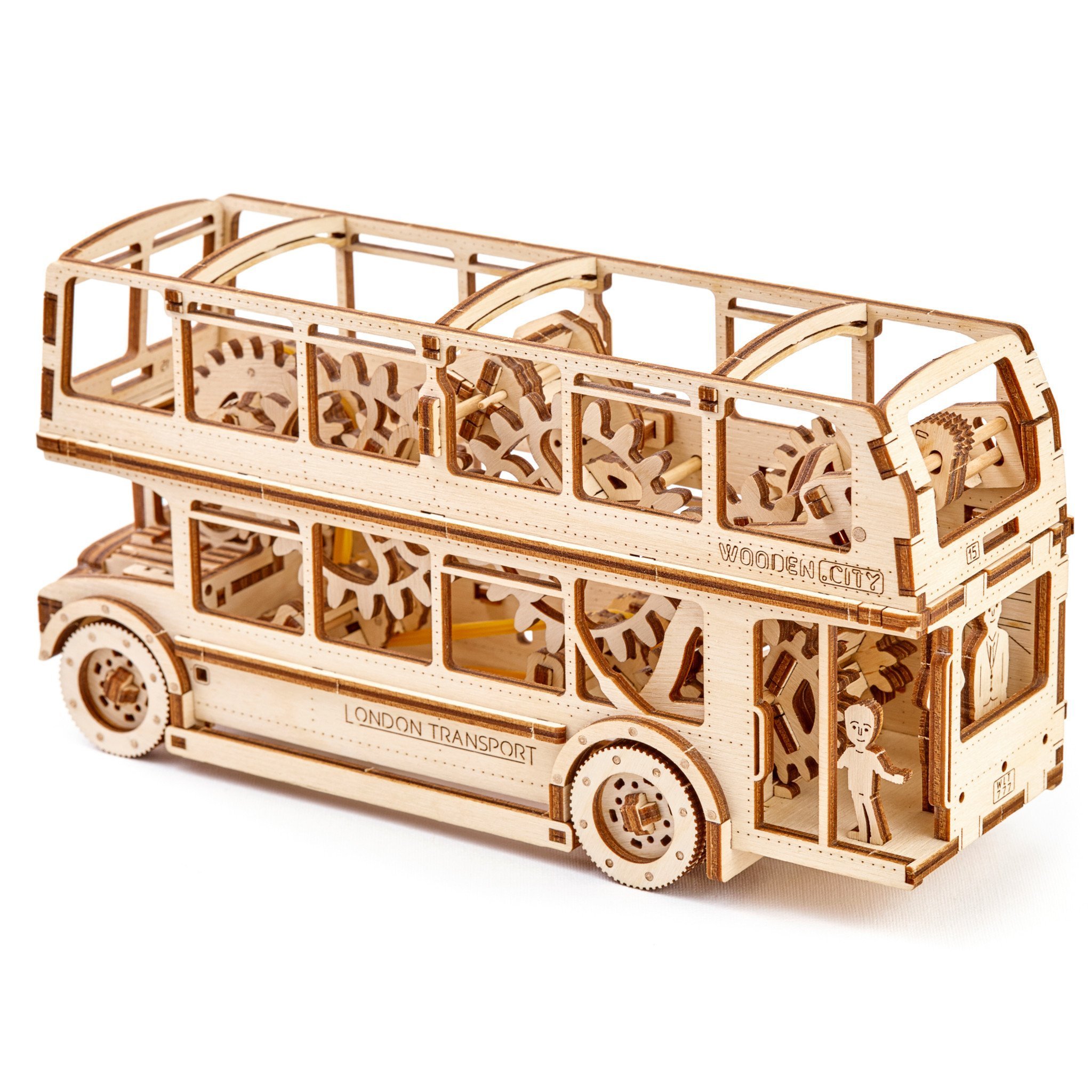 bus londinese kit in legno con movimento