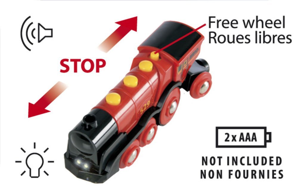 BRIO grande locomotiva rossa a batterie