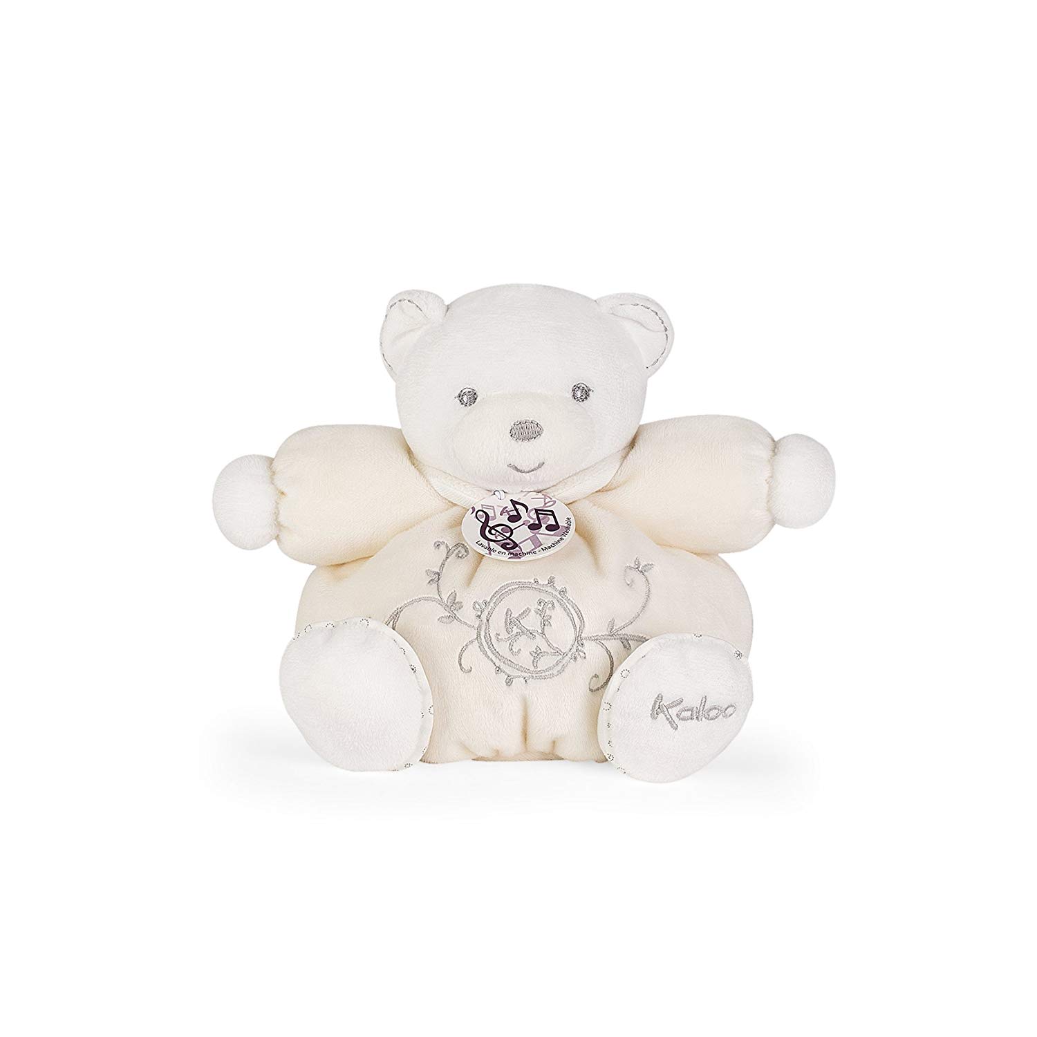 Peluche patapouf orso crema musicale 18 cm