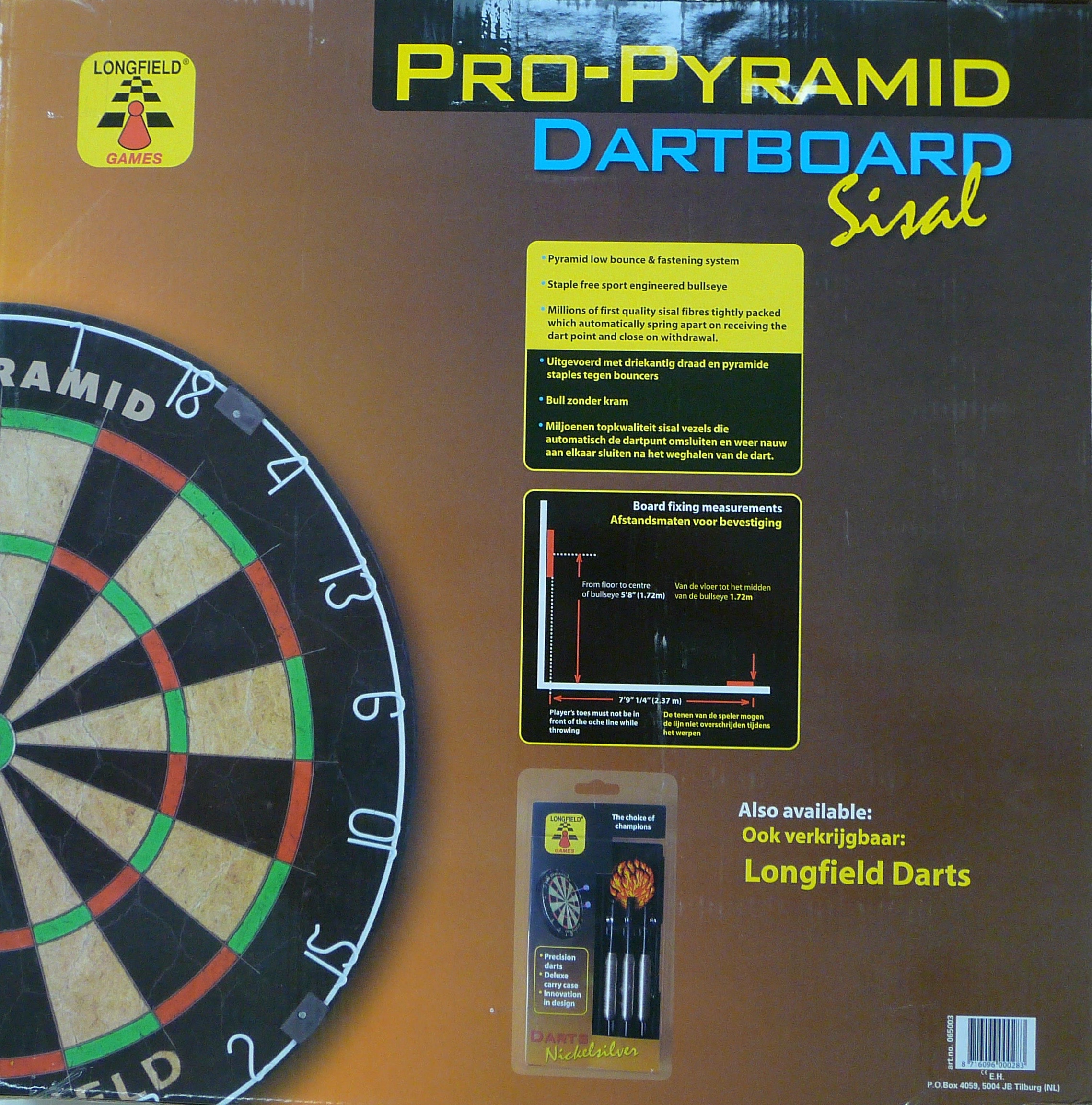 bersaglio per freccette Pro-Pyramid dartboard sisal