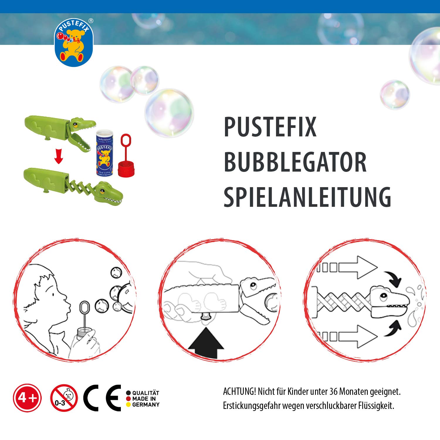 Bubblegator pustefix  bolle di sapone