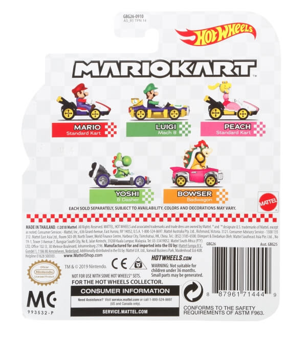 Hot Wheels Mario Kart Replica 1:64