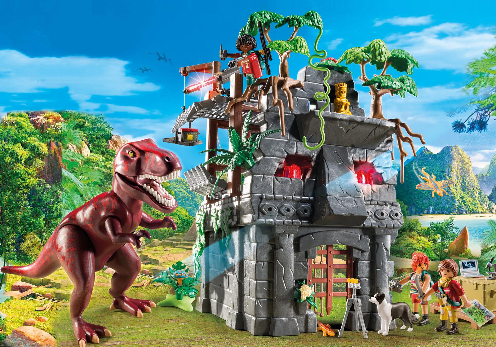 Campo base e T-Rex