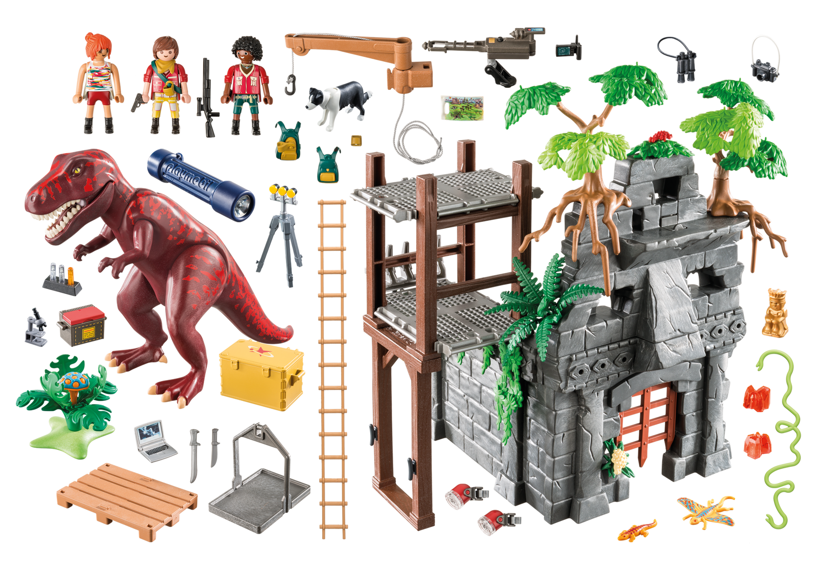 Campo base e T-Rex