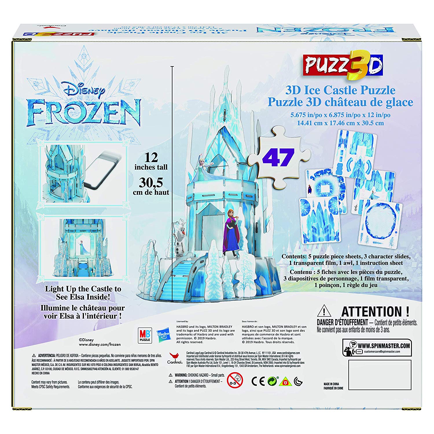 puzzle 3d del castello di ghiaccio Frozen