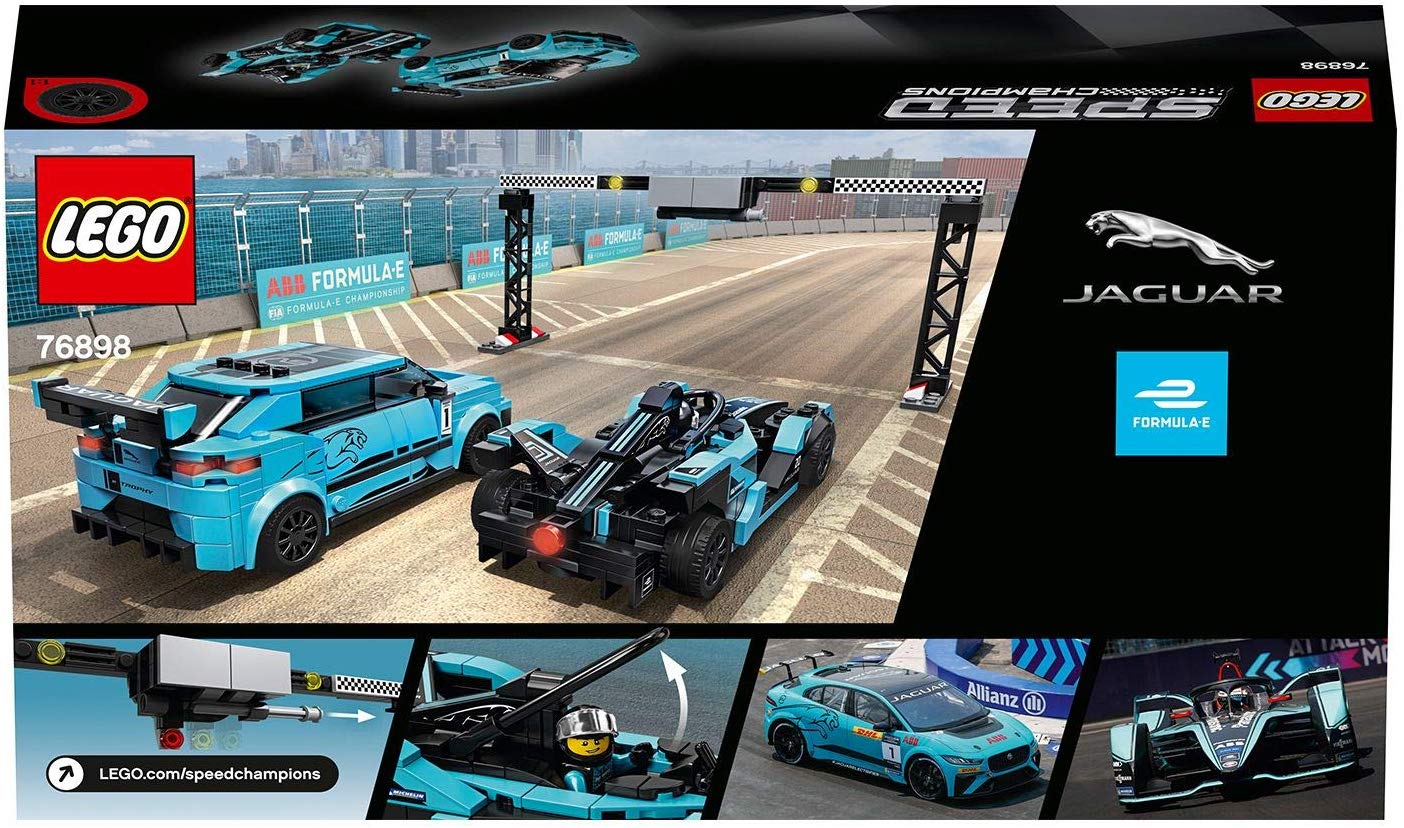 Speed Champions Formula E Panasonic Jaguar Racing GEN2 car &amp; Jaguar I-PACE eTROPHY