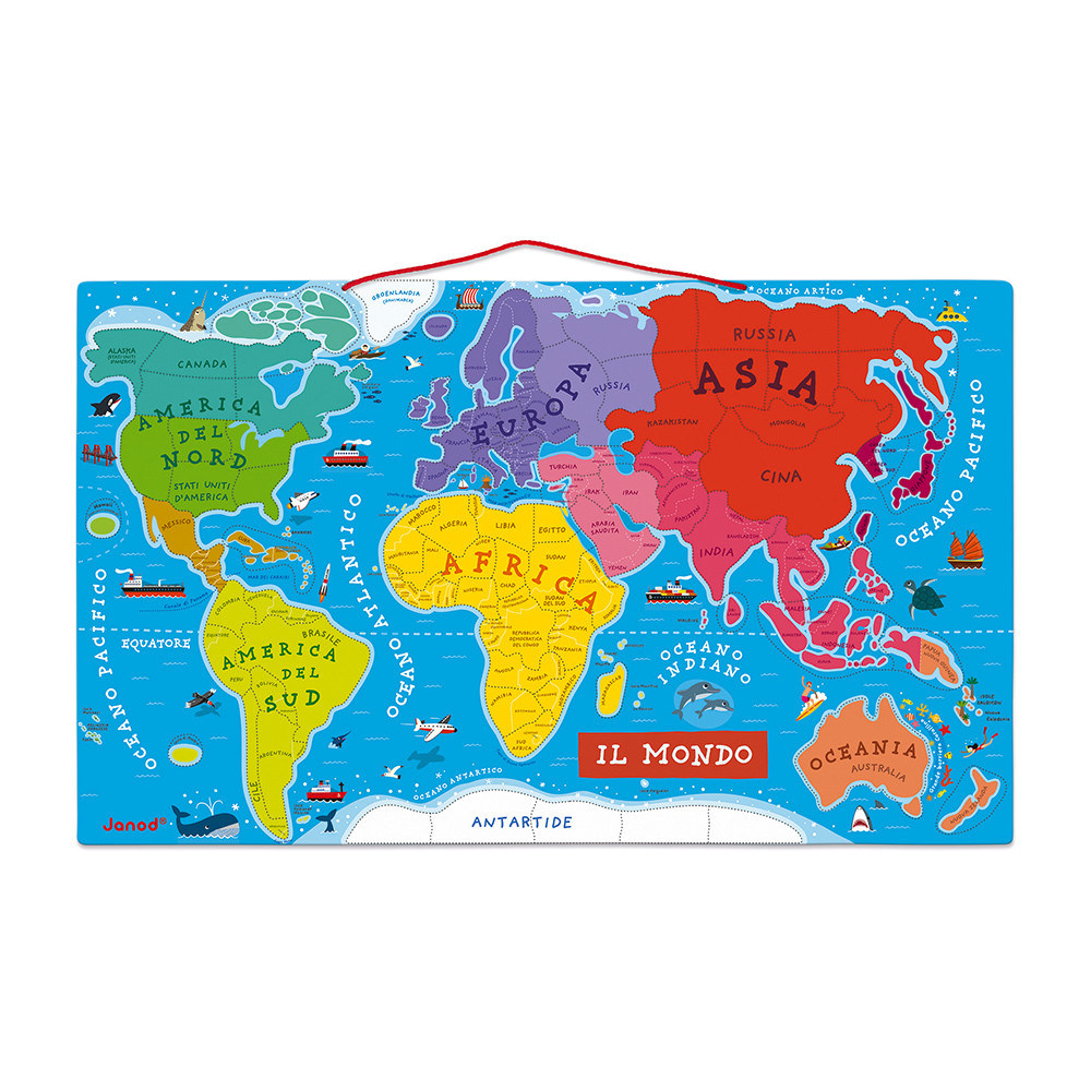 puzzle magnetico del mondo 92pz
