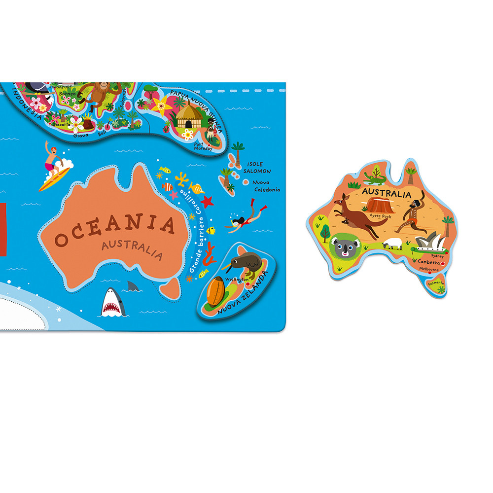 puzzle magnetico del mondo 92pz