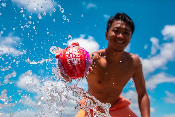 Waboba Sol Ball bounces on water