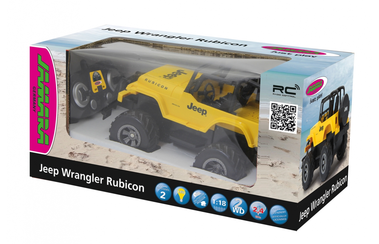 Jeep Wrangler Rubicon 1:18 gialla 2,4G